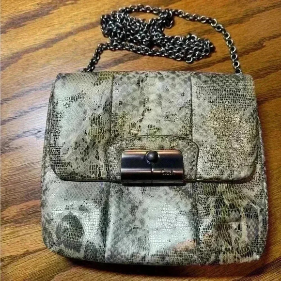 Coach Snake Embossed Mini Crossbody Purse - Picture 1 of 2